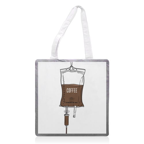 Coffee Drip - printed canvas tote bag by Adam Regester