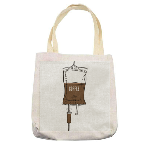 Coffee Drip - printed canvas tote bag by Adam Regester