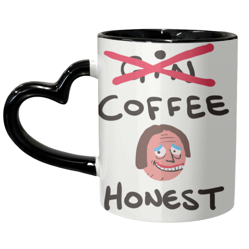 Coffee Honest - unique mug by David Black