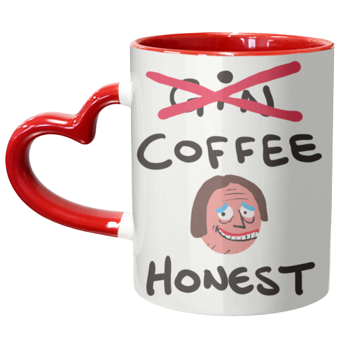 Coffee Honest - unique mug by David Black