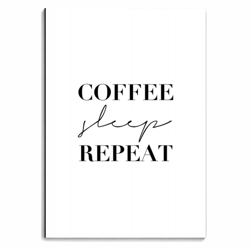 Coffee Sleep Repeat - personalised A4, A5, A6 notebook by Toni Scott