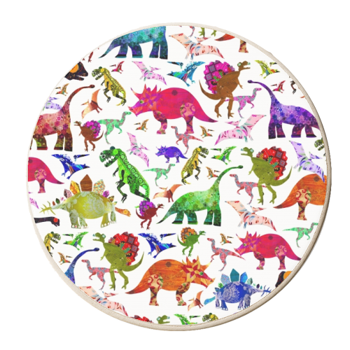 COLLAGE DINOS - personalised beer coaster by Dominic Early