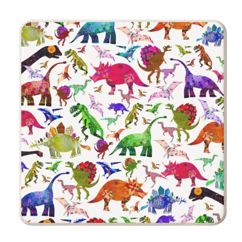 COLLAGE DINOS - personalised beer coaster by Dominic Early