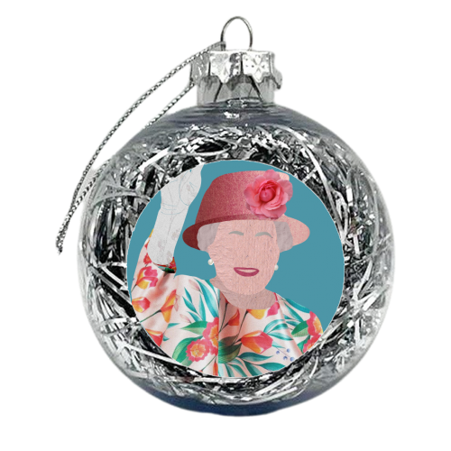 Collage Queen - xmas bauble by Lisa Wardle