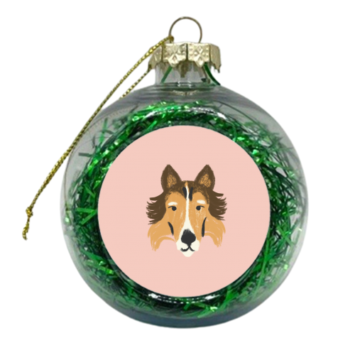 Collie dog - xmas bauble by Catalina Williams