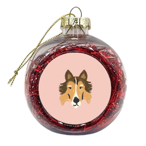 Collie dog - xmas bauble by Catalina Williams
