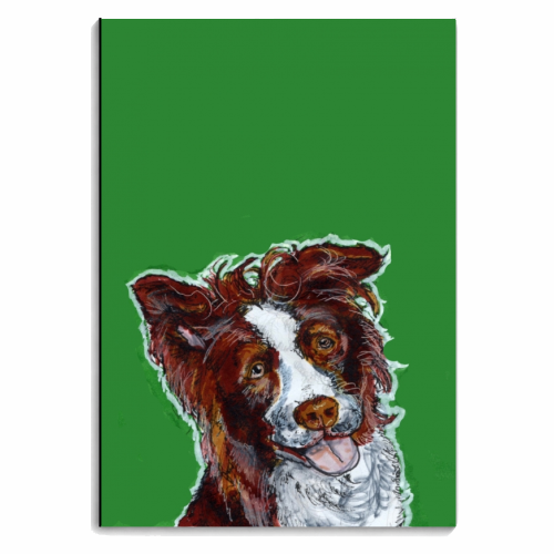 Collie Green - personalised A4, A5, A6 notebook by Gaz is a Cookie