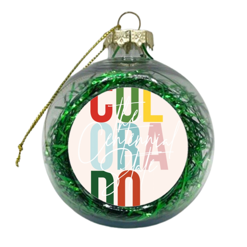Colorado "The Centennial State" Color - xmas bauble by Toni Scott
