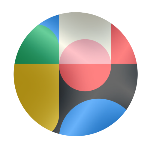 Colorful Classic Bauhaus - Circle Sticker by EZbie