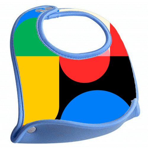 Colorful Classic Bauhaus - feeding bib by EZbie