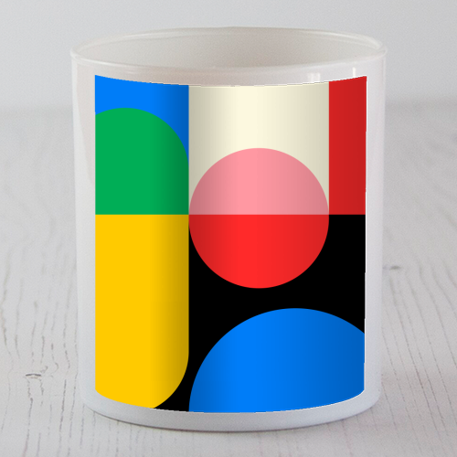 Colorful Classic Bauhaus - scented candle by EZbie