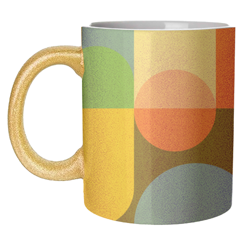 Colorful Classic Bauhaus - unique mug by EZbie
