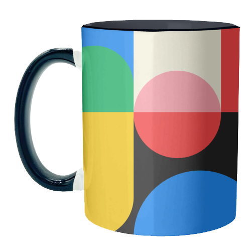 Colorful Classic Bauhaus - unique mug by EZbie