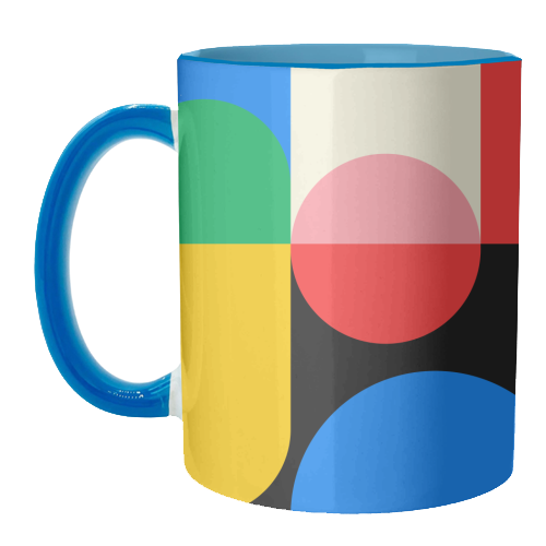 Colorful Classic Bauhaus - unique mug by EZbie