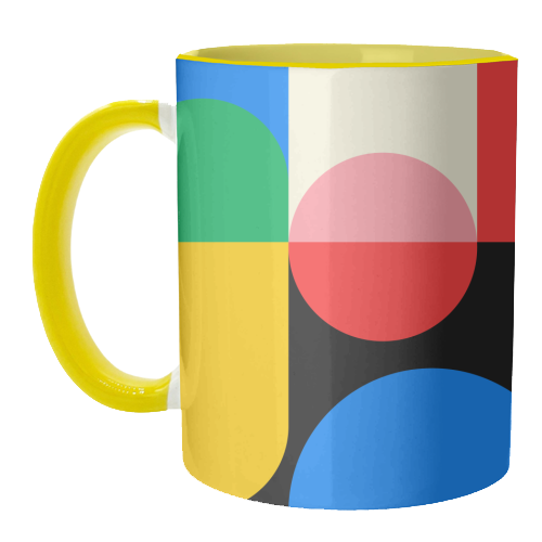 Colorful Classic Bauhaus - unique mug by EZbie