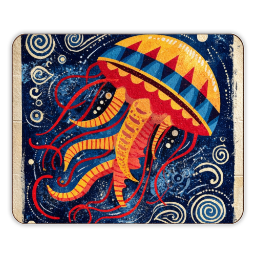 Colorful Jellyfish - designer placemat by DejaReve