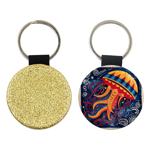Colorful Jellyfish - keyring by DejaReve