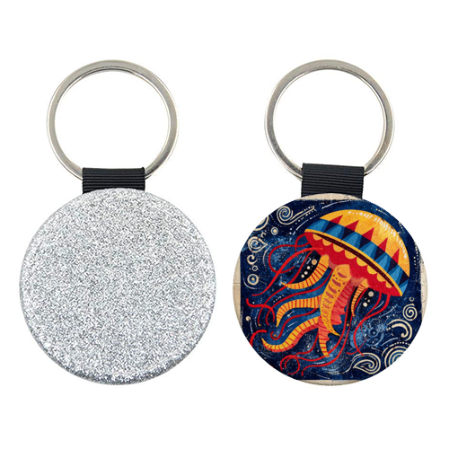 Colorful Jellyfish - keyring by DejaReve