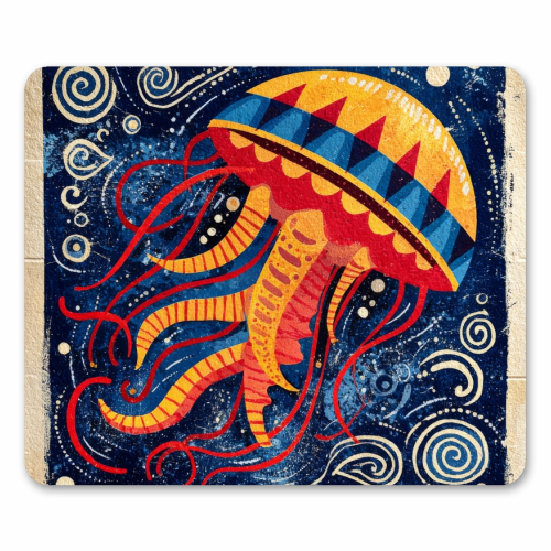 Colorful Jellyfish - mouse mat by DejaReve