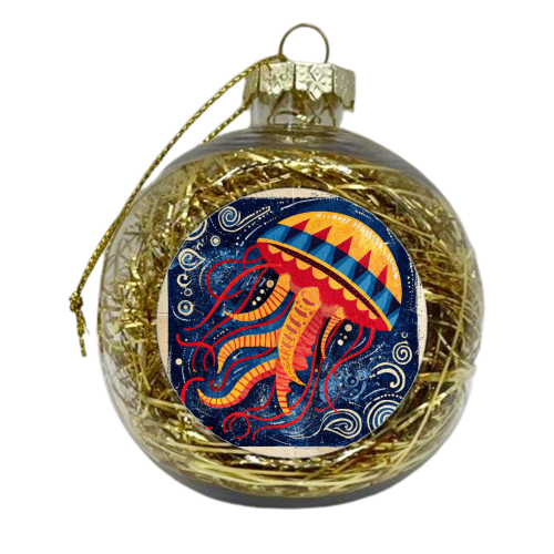 Colorful Jellyfish - xmas bauble by DejaReve