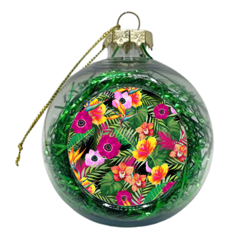 colorful multi floral pattern - xmas bauble by Anastasios Konstantinidis