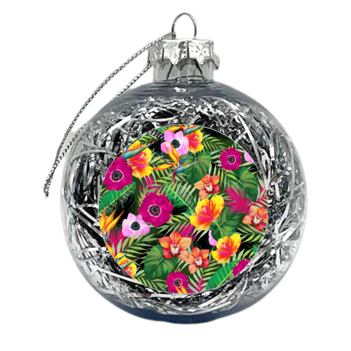 colorful multi floral pattern - xmas bauble by Anastasios Konstantinidis