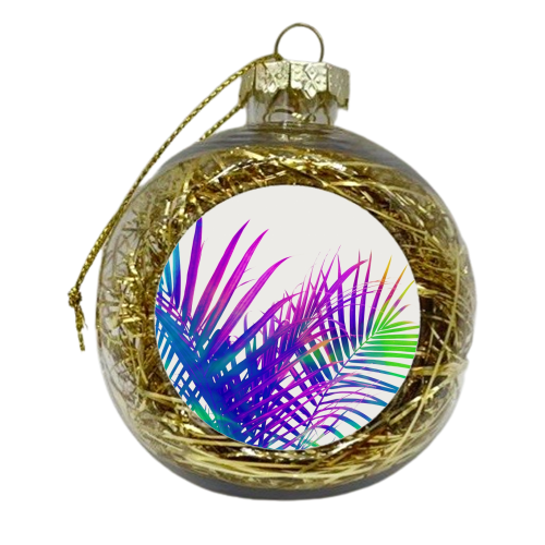 Colorful Palm - xmas bauble by Uma Prabhakar Gokhale