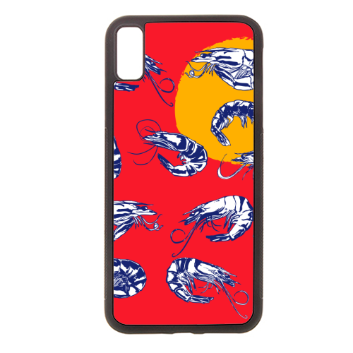 Colorful Retro Shrimp Minimalist Illustration - stylish phone case by EZbie