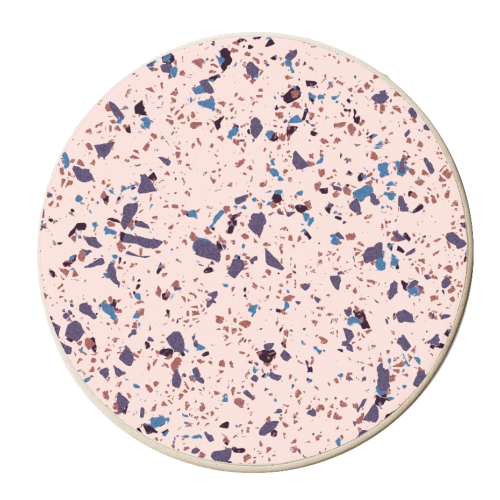 Colorful Terazzo - personalised beer coaster by Kaleiope Studio