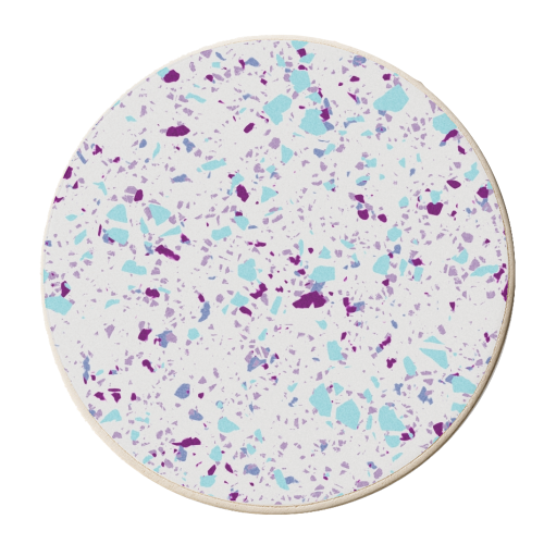 Colorful Terazzo - personalised beer coaster by Kaleiope Studio