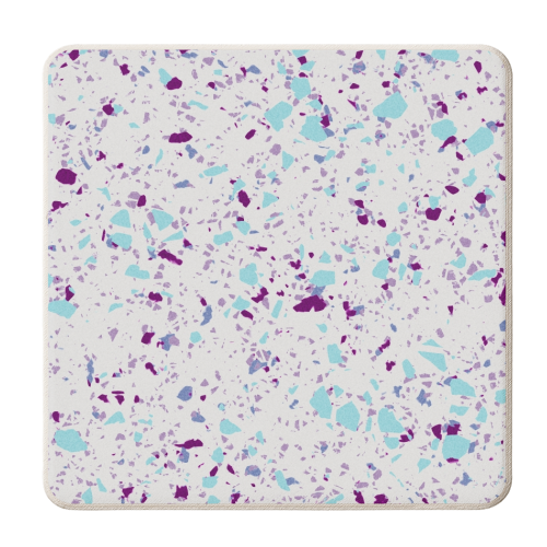 Colorful Terazzo - personalised beer coaster by Kaleiope Studio