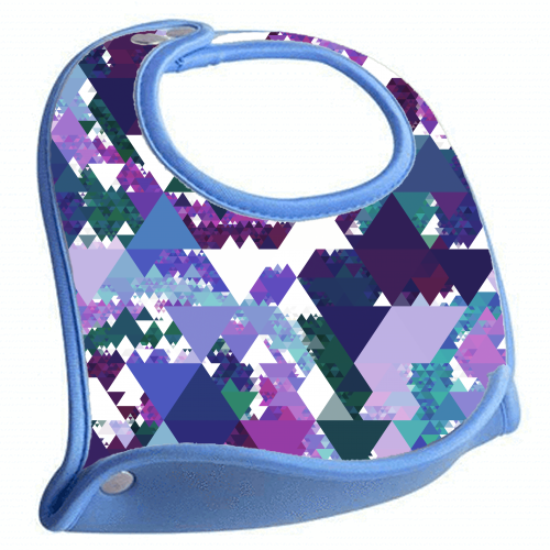 Colorful Triangles - baby feeding bib by Kaleiope Studio