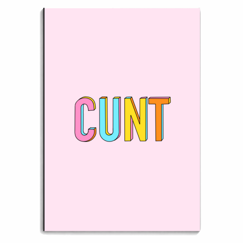 Colour Cunt Typography - personalised A4, A5, A6 notebook by Adam Regester
