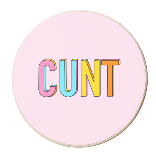 Colour Cunt Typography - personalised beer coaster by Adam Regester