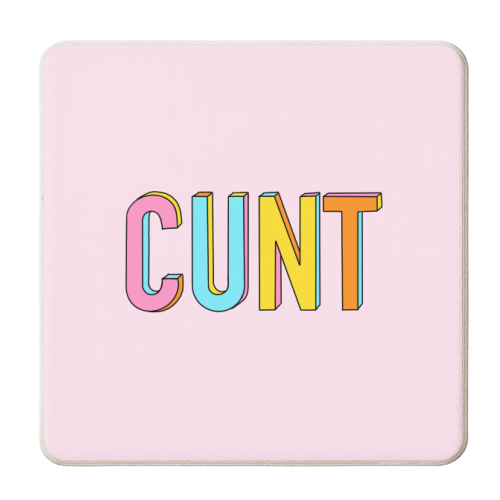 Colour Cunt Typography - personalised beer coaster by Adam Regester