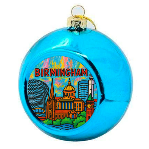 Colour Pencil Birmingham - colourful christmas bauble by Ms Doodle