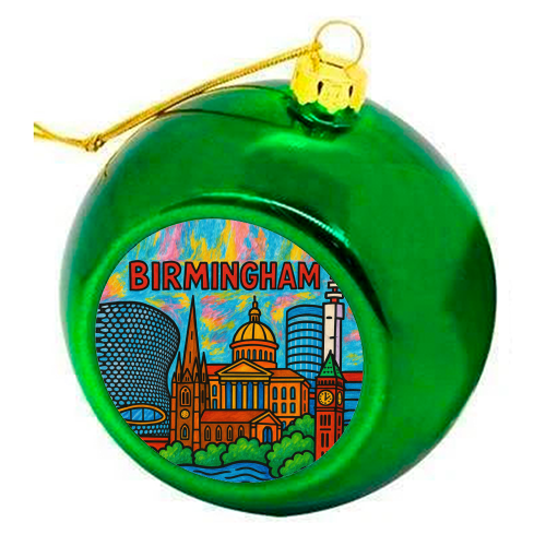 Colour Pencil Birmingham - colourful christmas bauble by Ms Doodle