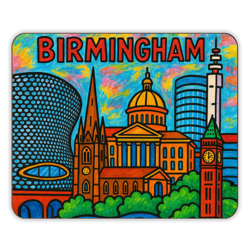 Colour Pencil Birmingham - designer placemat by Ms Doodle