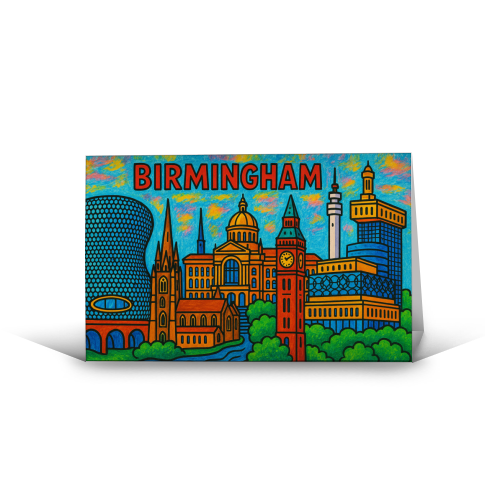 Colour Pencil Birmingham - funny greeting card by Ms Doodle