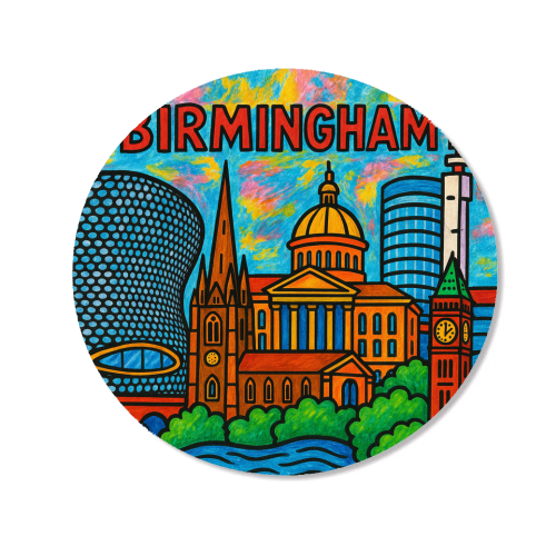 Colour Pencil Birmingham - Magnet by Ms Doodle