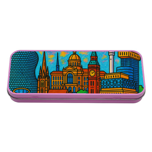 Colour Pencil Birmingham - tin pencil case by Ms Doodle