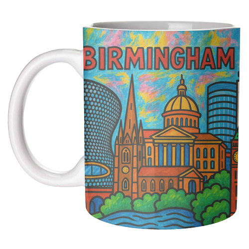 Colour Pencil Birmingham - unique mug by Ms Doodle
