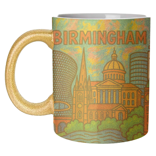 Colour Pencil Birmingham - unique mug by Ms Doodle