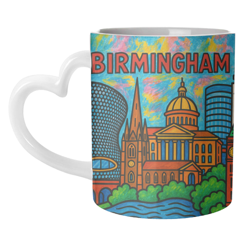 Colour Pencil Birmingham - unique mug by Ms Doodle