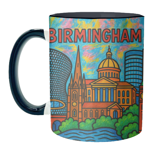Colour Pencil Birmingham - unique mug by Ms Doodle