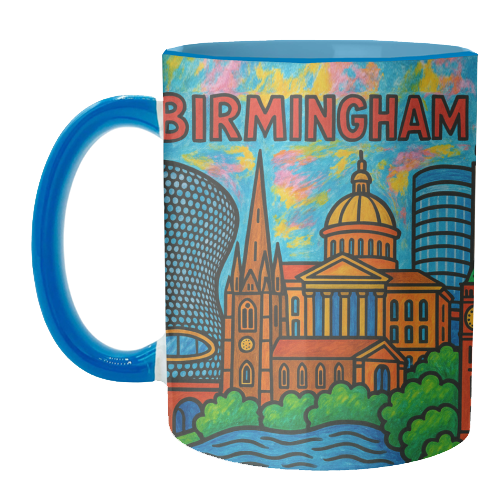 Colour Pencil Birmingham - unique mug by Ms Doodle