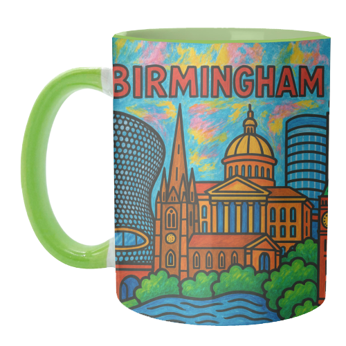 Colour Pencil Birmingham - unique mug by Ms Doodle