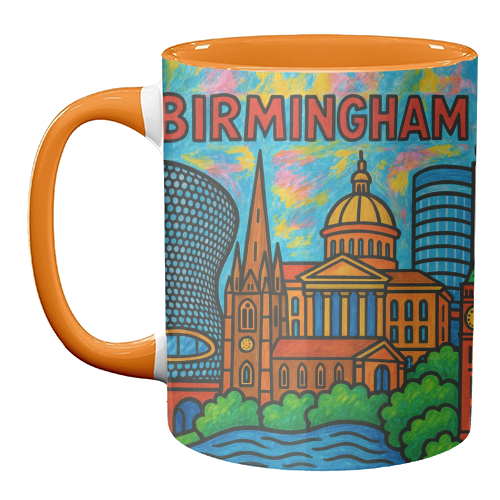 Colour Pencil Birmingham - unique mug by Ms Doodle