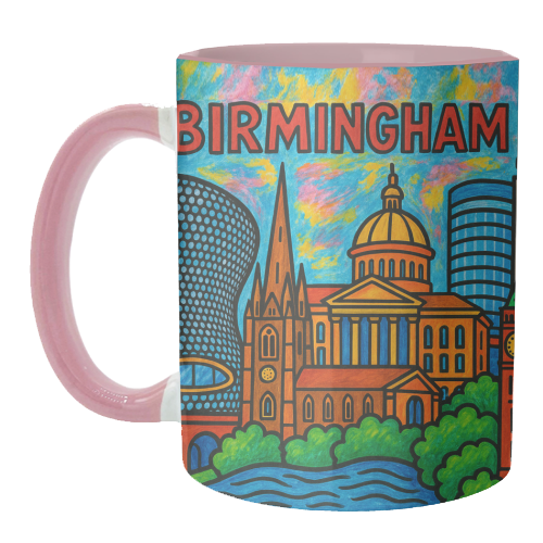 Colour Pencil Birmingham - unique mug by Ms Doodle