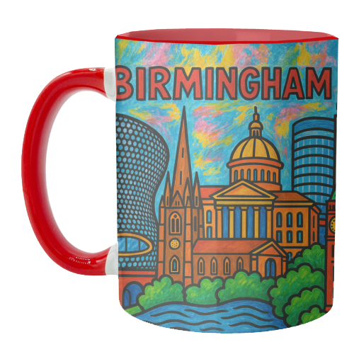 Colour Pencil Birmingham - unique mug by Ms Doodle
